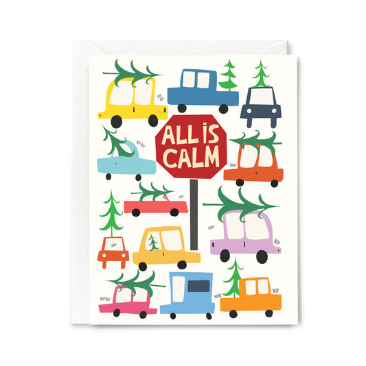 Happy Holidays All is Calm Cars