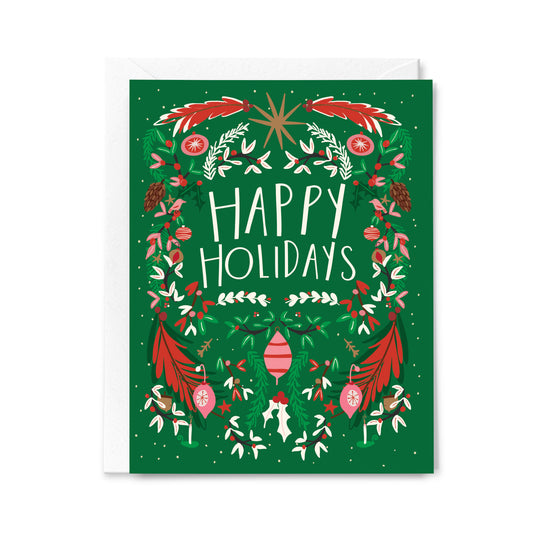 Happy Holidays Woodland Garland