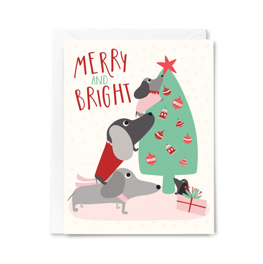 Happy Holidays - Dachshund Christmas